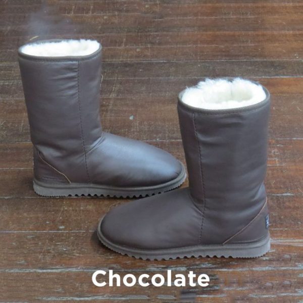 Leather Chocolate Claf Boots Perth