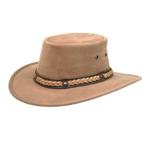 Eagle Wools - Perth - Barmah Squashy Foldaway Leather Hat